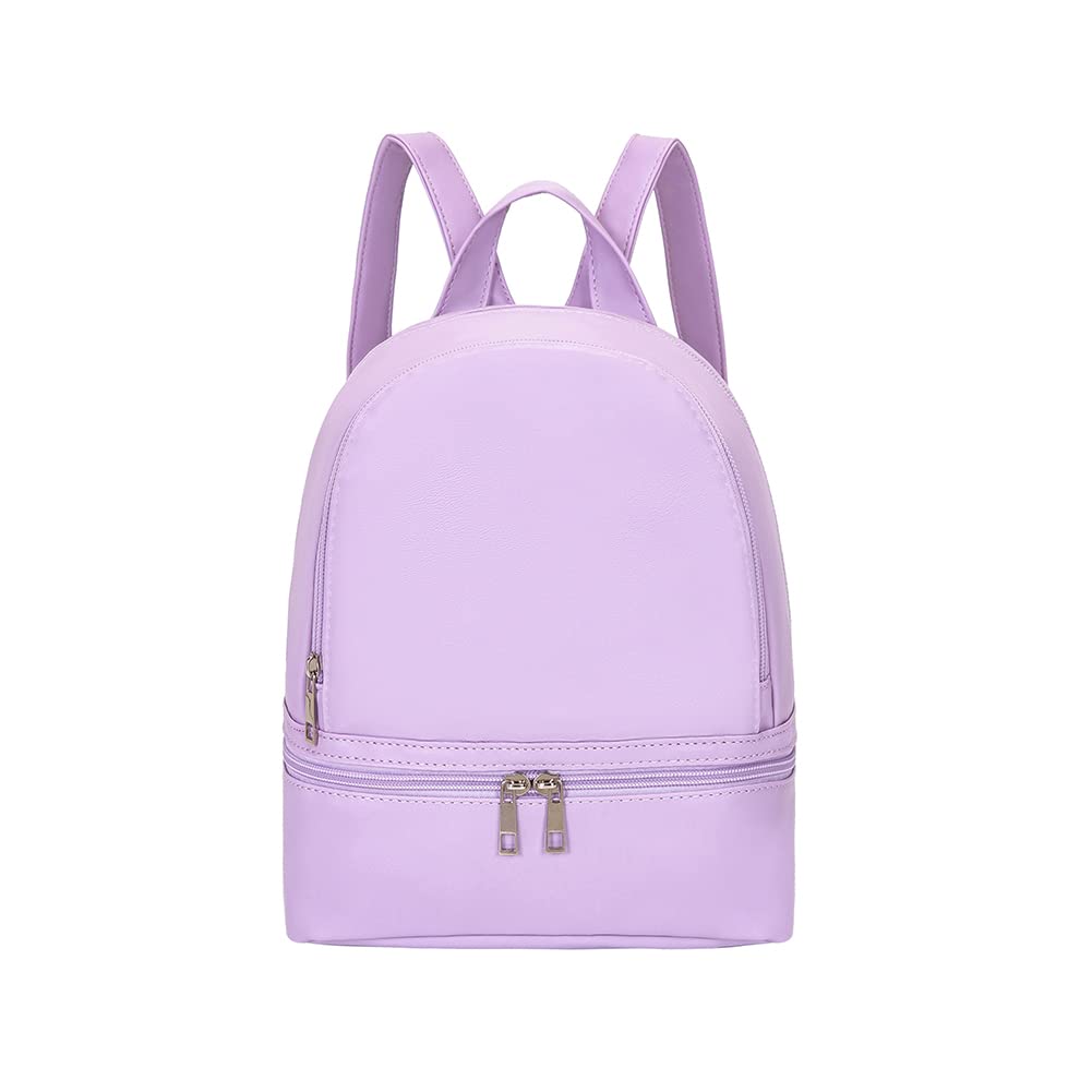 YiXiamo Cute Fashion Mini Backpack Leather for Women (purple)