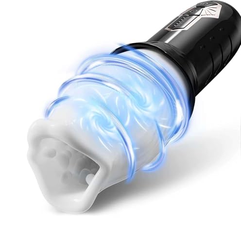 LZMYZ Elektrischer Masturbator Cup Sex Spielzeug mit 5 Rotationsmodi und 5 Vibrationsmodi für Die Männer Solo Taschenmuschi Blowjob Penis Masturbatoren mit 3D Realistischer Vagina Pussy Herren