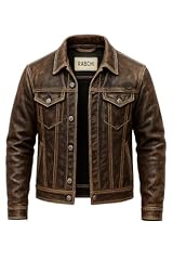 Dark Brown Distressed Denim Jacket