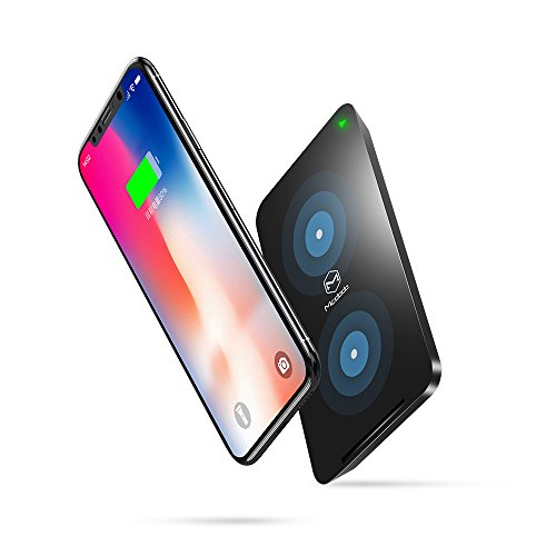 Mcdodo LED Wireless Fast Charger Charging 10W Stand/Pad for iPhone X, 8/8 Plus, Nexus 5/6 /7,and Other Devices,Provides Fast-Charging for Galaxy S8/ S8+/S7/S7 Edge/S6 Edge+,and More (Black)