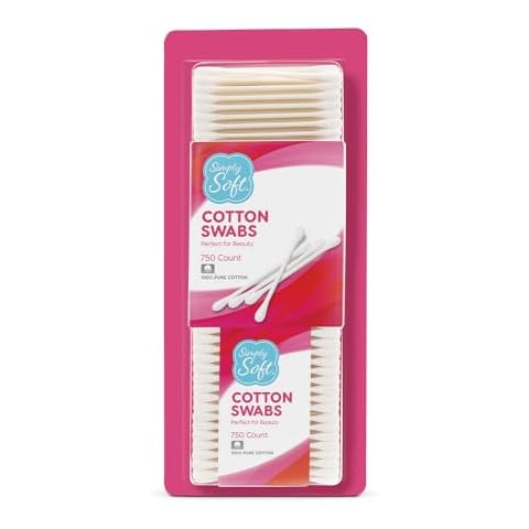 Simply Soft Cotton Swabs, Cotton-Tipped Applicators, 750 Count per Pack, 18 Packs Cover