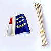 TSMD North Carolina State Flag on Wood Stick Small Mini Hand Held Flags,5x8 Inch,12 Pack #2