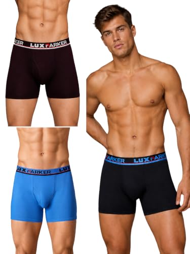 Image of LUX PARKER Men's Cotton Modern Solid Trunks