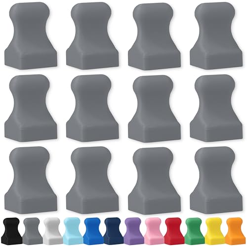 Image of Glassboard Studio MiniPawn Magnet - Strong Neodymium Rare Earth Magnets for Fridge, Whiteboard, Locker & Magnetic Glassboards - Ideal for Crafting & Office Use - Strong Fridge Magnets (Steel Gray, 12)