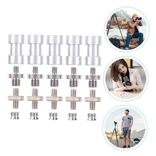 Kit adaptador tornillos para cámara compatible con soportes trípodes y rótulas 5