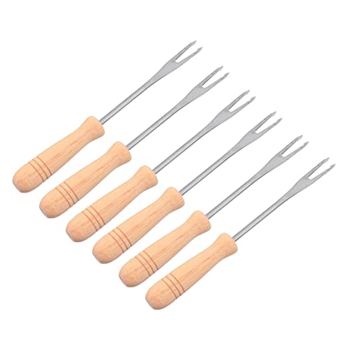 INOOMP 6pezzi Forchette Inossidabile Per Corn The Cob Per Barbecue e Attività All Facili e Riutilizzabili Per Snack e
