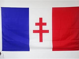 Free France 1940-1944 Flag 2' x 3' for a pole - French resistance - France Libre flags 60 x 90 cm - Banner 2x3 ft with hole - AZ FLAG