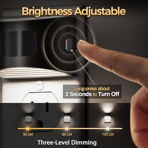 Image of DORESshop LED Night Light[2 Pack], Night Lights Plug into Wall, 3 Mode Plug in Night Light with Motion Sensor, Dusk to Dawn Sensor, 5000K Daylight White, Nightlights for Adults, Bedroom, Hallway