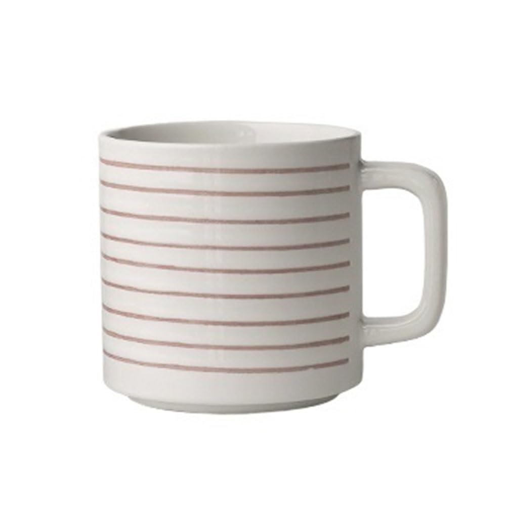 LIBANGRONG-888 Mugs Simple Geometric Line Mug Coffee Cup Ceramic for Tea Cocoa Milk at Home & Office Milk Tea Cup(Red)