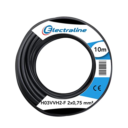Kabel H03VVH2-F, 2x0.75 mm, 10 mt Cover