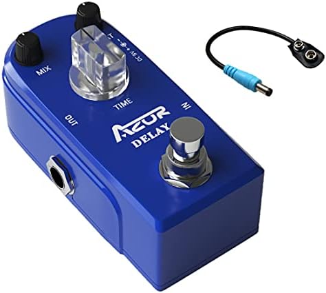 AZOR Guitar Dealy Pedal Vintage Analog Delay Guitar Effect Pedal with Guitar Pedal Power Cable
