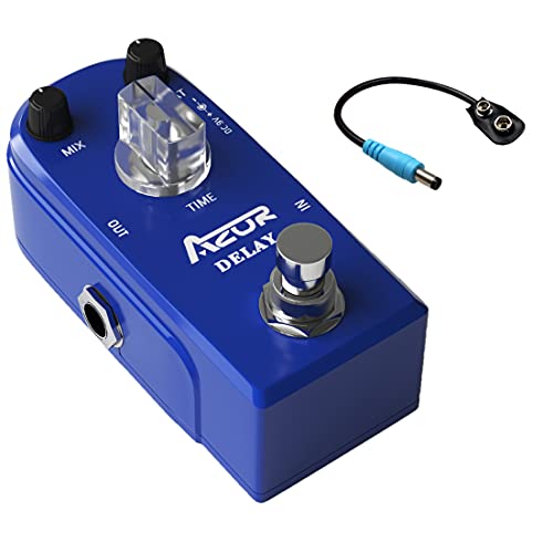 Azor Guitar Dealy Pedal Vintage Analog Delay Guitar Effect Pedal With Guitar Pedal Power Cable #TOP24