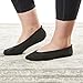 Nufoot Ballet Flats: Women's House Slippers for Indoor Use, Neoprene Socks with Slip-Resistant Soles, Wear as Yoga or Pilates Shoes, Black, Large