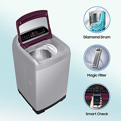 Samsung 6.5 Kg 5 Star Inverter Fully-Automatic Top Loading Washing Machine (WA65T4262FS/TL , Silver, Wobble technology) - Image 4