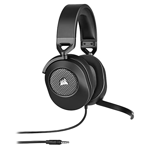 Corsair HS65 SURROUND Auriculares para juegos (Sonido envolvente Dolby Audio 7.1 en PC y Mac, Micrófono omnidireccional, Tecnología SoundID de SonarWorks, Control de volumen de fácil acceso) Carbón