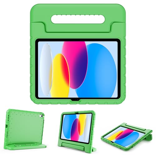 ProCase Kids Case for iPad A16 11th Generation 2025/iPad 10th Generation 2022 with Pencil Holder, iPad 11/10 Case Shockproof Lightweight Cover with Stand Convertible Handle for Children -Green by ProCase - Used condition - US$10.80