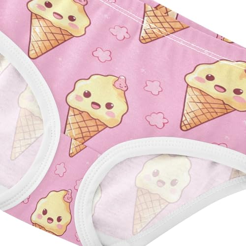 ZZKKO Cute Ice Cream Cones Girls Underwear Toddler Panties for Girls Comfort Brief Size 2-8T3