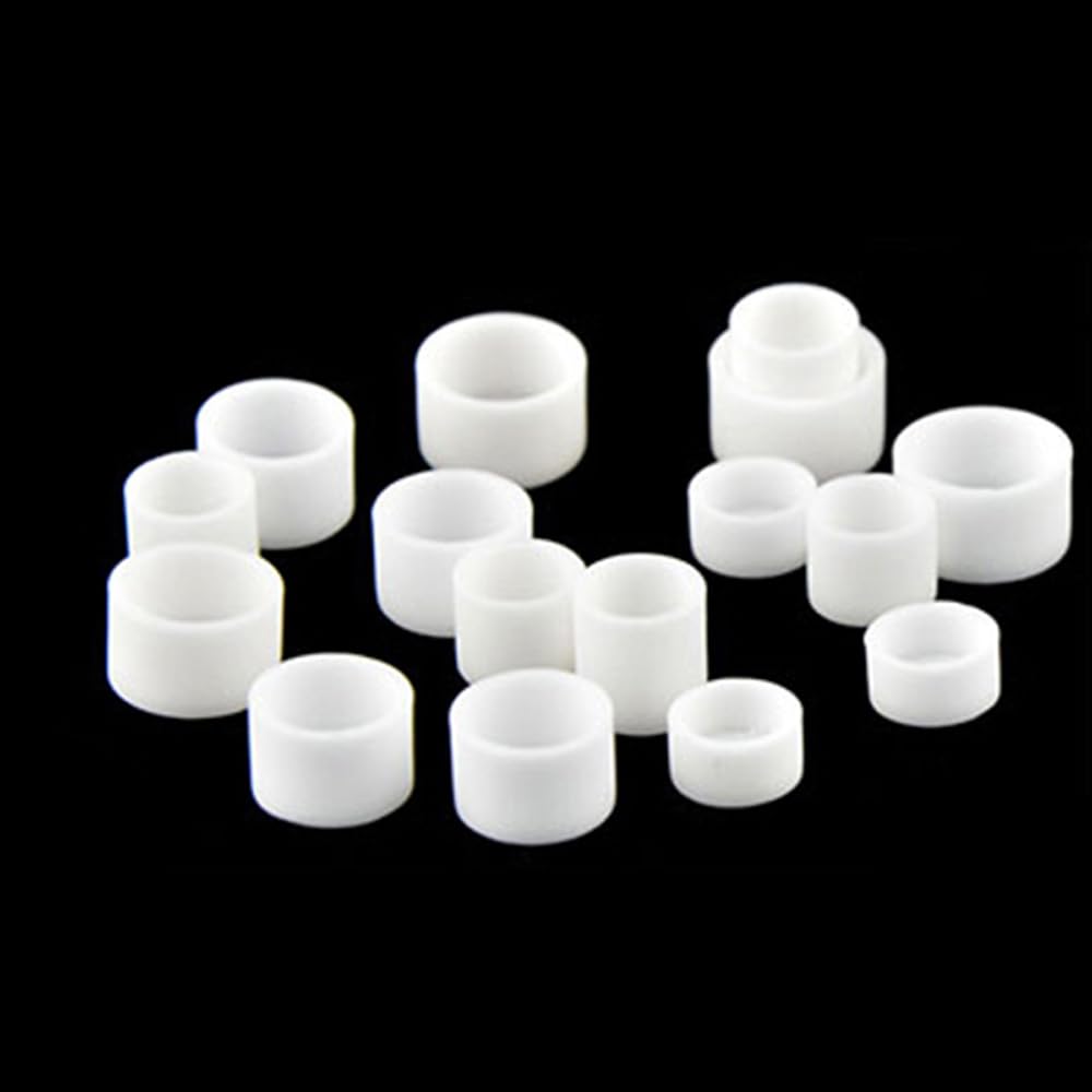 10 crisoles de corindón AL2O3 de alta pureza for pruebas de análisis térmico TGA DTA(6.7x7.1mm without Lid)