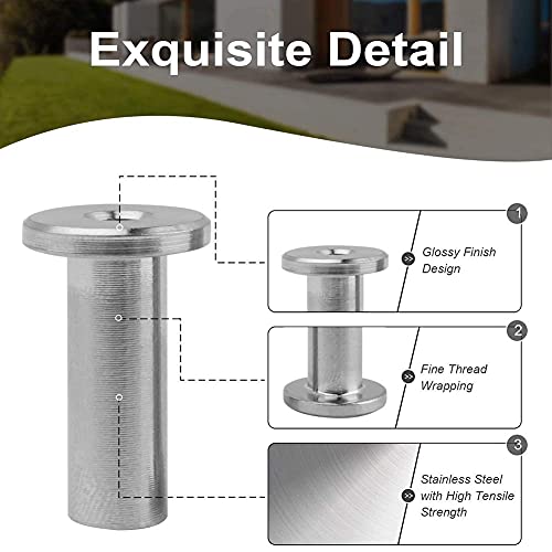 Gddiying 20 Pack Cable Railing Hardware T316 Stainless Steel Protector Sleeve For 1/8" Deck Railing Kit Stainless Wire Rope Railing System Protector Diy Balustrade Marine Grade With A Free Drill Bit #TOP3