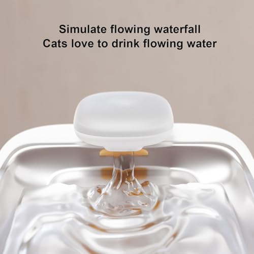 Fuente de agua inalámbrica para gatos de acero inoxidable miniatura 3