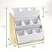 Mind Reader Condiment and Accessories Organizer, 9 Compartments, Wood