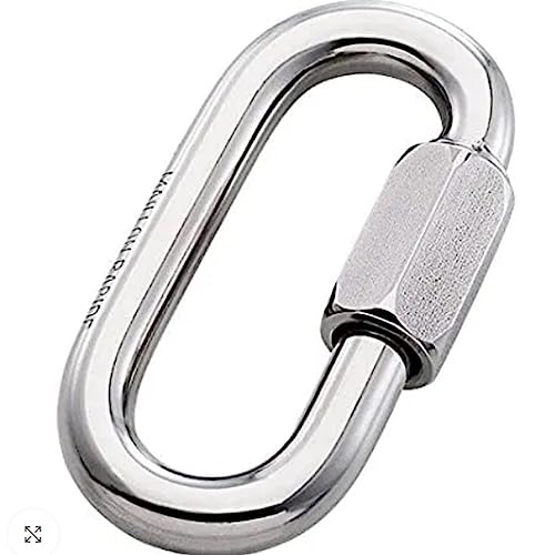 FIXE - MAILLÓN CORTO ZINCADO 10mm - Escalada Maillon Rapide Ovalado de Acero Zincado - Cierre de Rosca - Gran Resistencia