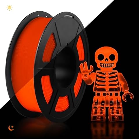 TECBEARS PETG Glow in The Dark Filament, 1kg, Glow Red
