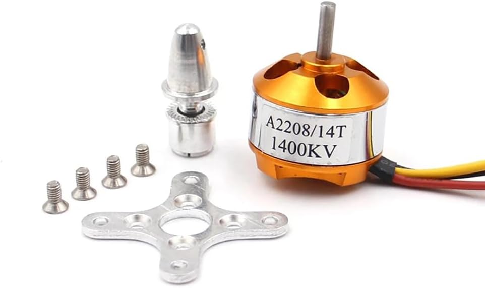 SPARKHOBBY XXD A2208 2208 1100KV 1400KV 1800KV 2600KV Brushless Motor 2~3S Lipo 3.17mm Shaft Diameter Suitbule for Fixed Wing Traversing Drones (A2208 1400KV)