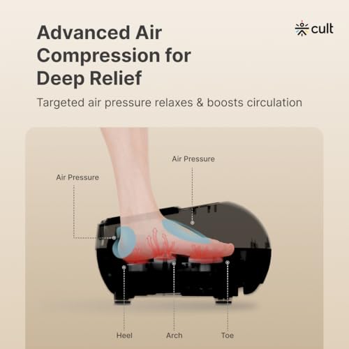 Image of Cult Pulse foot massager with Air compression, Deep Kneading rollers, Multiple Modes, Pain Relief leg massager