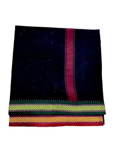 Image of Rameshwaram Fabrics 2.25 Mtr Cotton Lungi Dhoti for Men