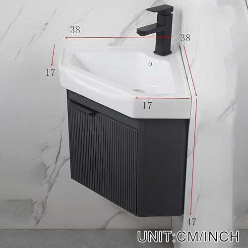 Meuble d'angle mural pour laver les mains dans les petits espaces