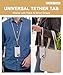 Elderoaki Universal Phone Tether Tab, Cell Phone Lanyard Tab for Wristlet & Crossbody Straps, Secure Phone Charm Holder Patch, Compatible with All Smartphone Full-coverage Cases, 2 pcs