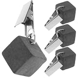 EXCEART Lot de 4 Pinces Poids de Nappe en Pierre et Fer, Fixant la Nappe pour Patio, Empêchant Le Vent de Soulever la Table, Accessoires Pratiques pour Toutes Occasions