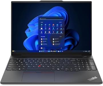 ThinkPad E16 Gen 2 Business Laptop Computer, AMD 8-Core Ryzen 7 7735HS, 16GB DDR5 RAM, 1TB PCIe SSD, 16" FHD+, WiFi 6, Backlit KB, Fingerprint Reader, Windows 11 Pro, Type C Hub, Number Pad