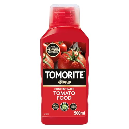 HOCHSTE® Levington Tomorite Concentrated Tomato Feed, High Potash Liquid Fertiliser with Seaweed Extract for Tomatoes, Greenhouse & Outdoor, Use, 500ml