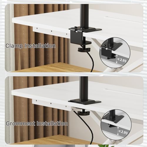 JOY worker Standing Desk Converter, 32" Wide Height Adjustable Sit Stand Up Desk Riser with Keyboard Tray, Desktop Workstation Riser for Home Office Computer Laptop, Particle Board, White by JOY worker - Image 8