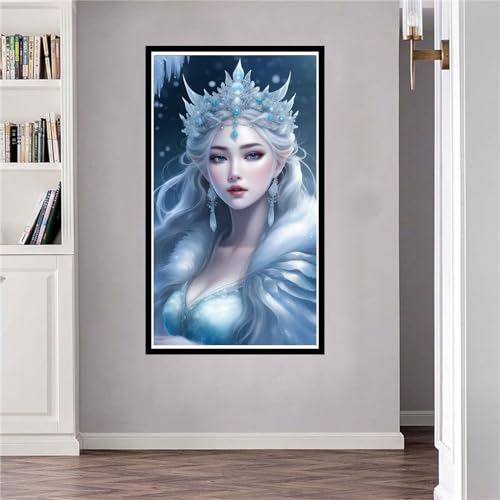 La Reine des Neiges Diamond Painting, 5D DIY Grand format Diamant Painting Kit Complet, Peinture Diamant Artisanat Strass Point de Croix Painting pour Adultes Enfants,...
