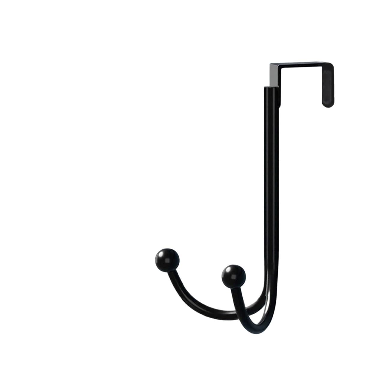 Sunrrafck Black 3Pcs Hooks Over The Door Double Heavy Duty Hanger Bathroom Organizer Rack Clothes Hat Towel For Kitchen(Black)