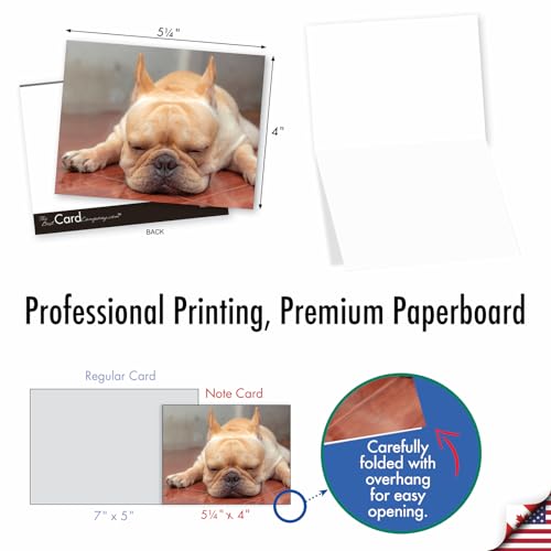 Cartes vierges chien bouledogue pour ne plus jamais manquer de carte de vœux