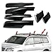 Compatible for Toyota Highlander 2001-2005 2006 2007 Black Car Styling Roof Rack Cover Center Bar Rail End Shell 6P Replacement Accessories(4pcs)