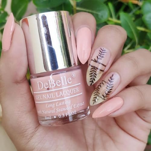 Image of Debelle Gel Nail Polish Choco Latte (Dark Peach Nail Paint)|Non Uv - Glossy Finish |Chip Resistant | Seaweed Enriched Formula| Long Lasting|Cruelty And Toxic Free| 8Ml
