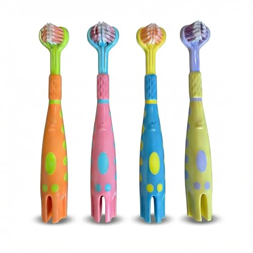 Image of Toddler Toothbrush 4 Pack, Ultra Soft Bristles Kids Toothbrush