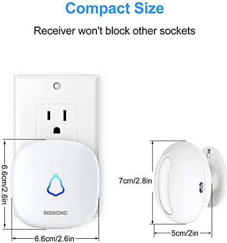 image for AMHEY Wireless Motion Sensor Door Chime: Business Entry Doorbell Indoo