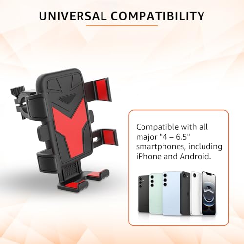 Image of amazon basics Mobile Holder for Bikes | Anti-Shaking Design | 360 Rotation | Secure Fit for 6-9 cm Phones | GPS & Navigation Mount