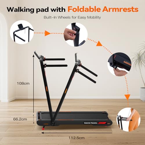 Sperax 4 in 1 Foldable Walking Vibration Pad with 6% Incline,7.5 MPH Treadmills for Home with Remote Control, 3.0HP Walking Pad Treadmill with APP by Sperax - Image 7