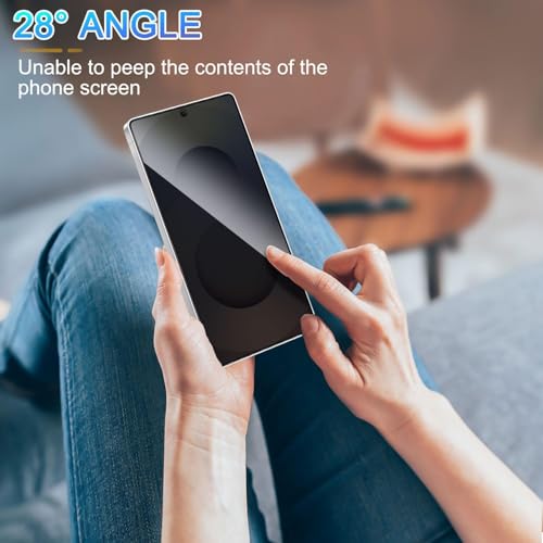 Image of Uyiton by SHILD - (2 Pack) Privacy Tempered Glass for Samsung Galaxy S25 Ultra 5G (6.9 inch) | Anti-Spy | HD Clarity | Fingerprint Sensor Compatible | 9H Hardness | Easy Installation