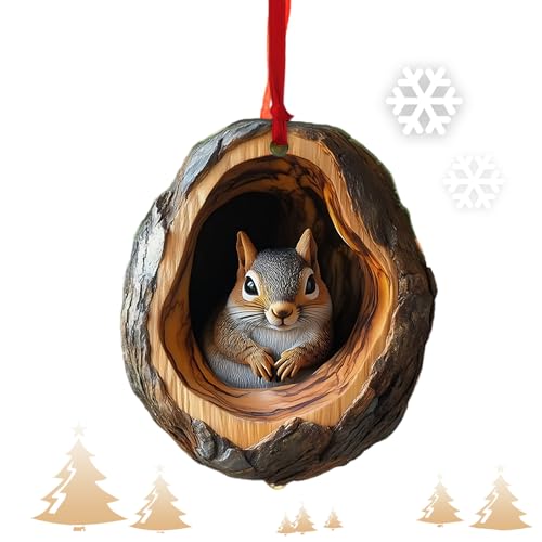 Decoración de animales acrílicos de Navidad, decoración de árbol