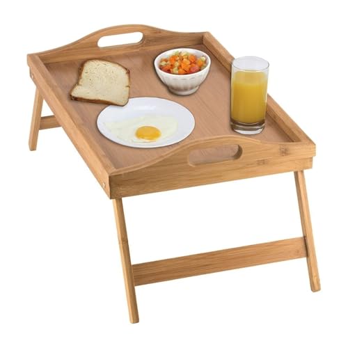 Mesita de noche plegable, escritorio versátil para computadora y bandeja de comedor para sofás y camas, ideal para desayuno, aperitivos y trabajo, patas ajustables para una altura perfecta