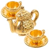Tasses miniatures pour maison de poupée : parfaites pour différentes scènes, elles apporteront une touche de couleur à votre maison de poupée grâce à ce service à thé et à sa décoration miniature