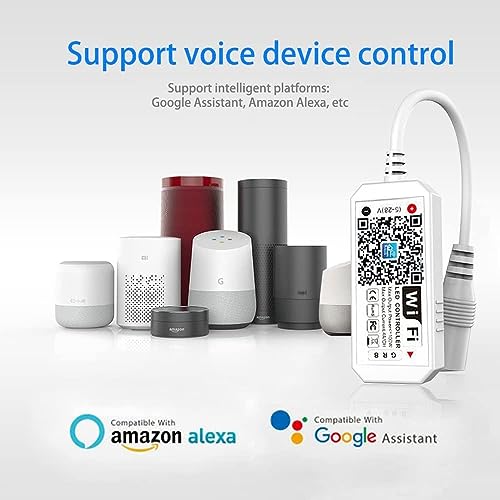iNextStation Wifi RGB Tira LED Controlador 4-Pin Compatible con Alexa/Google Assistant/IFTTT Android/iOS para RGB Tiras LED 3535 2835 5050 - imagen 2